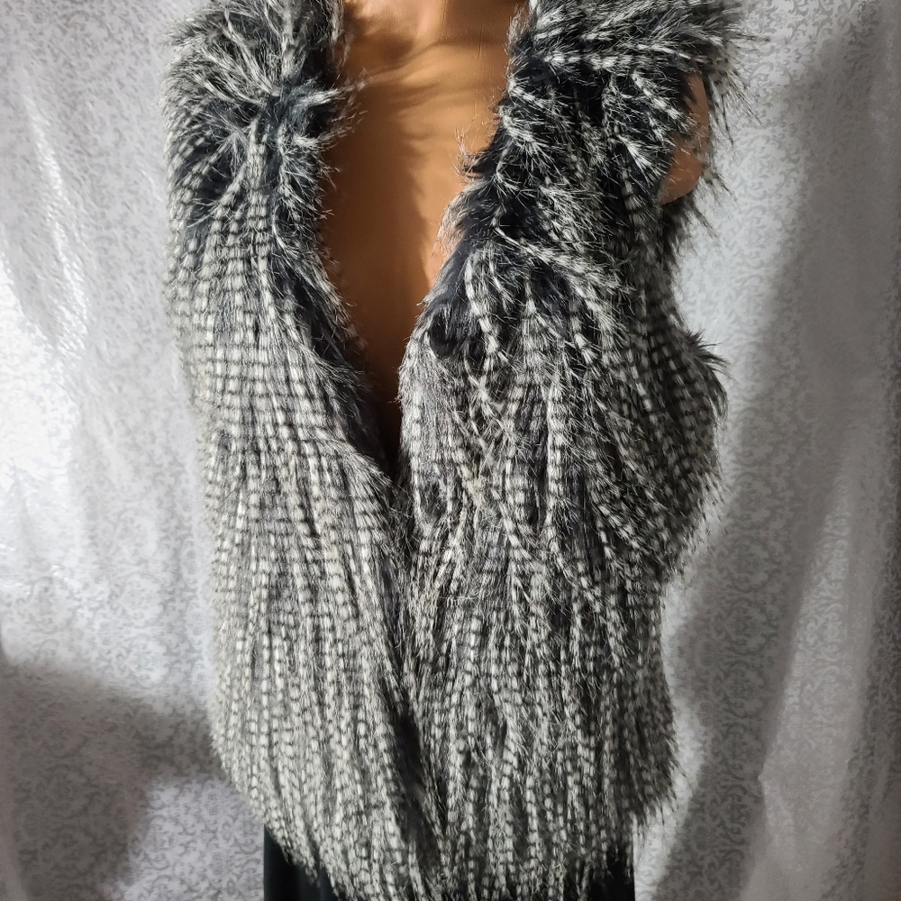 Fringe vest gray large @35